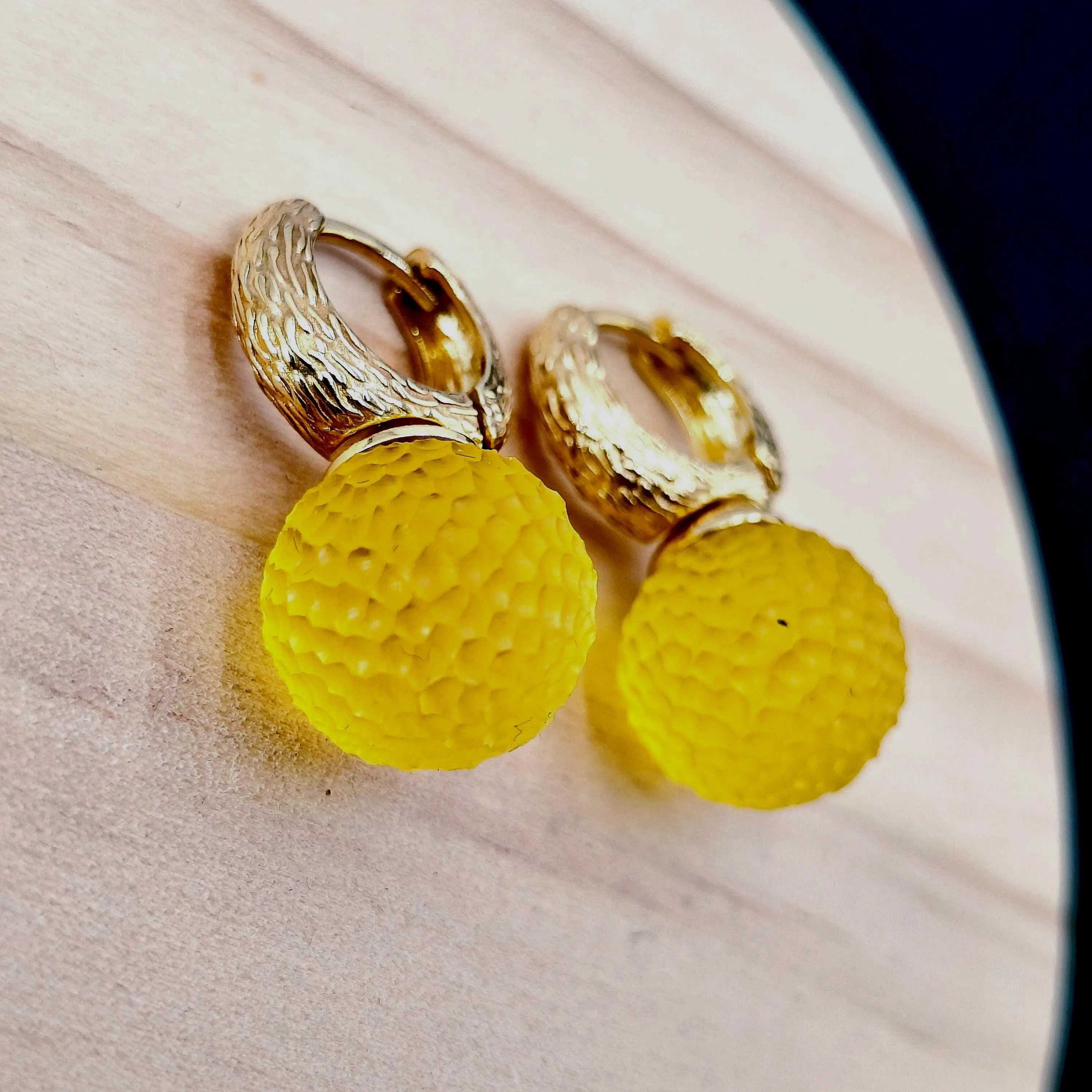 Cognac Amber Earrings - Authentic Baltic amber jewelry